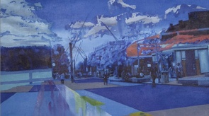 Stephen Doyle, The Blue Landscape, Oil on Canvas, 2021
