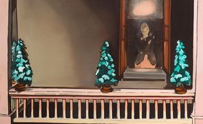 Sonia Shiel, Blinds Fall, Oil On Canvas 96 5cm X 130cm, 2015