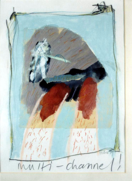 KatherineBeug, Multichannel, 1989, 41x28cm, MixedMedia