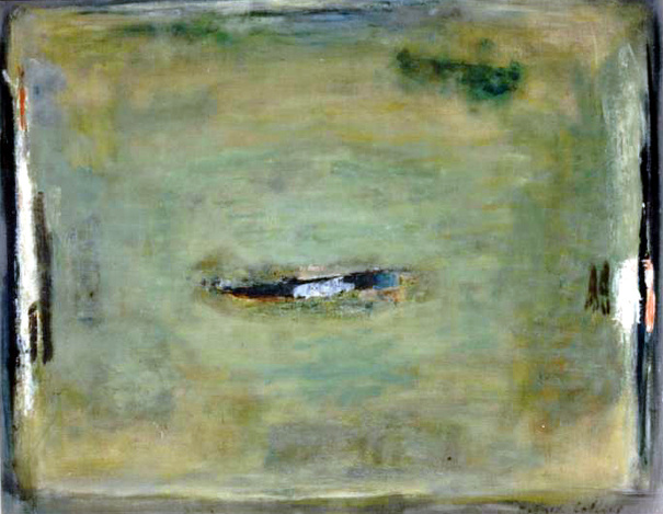 Patrick Collins, Pool on the Mountain, 1972, 93x72cm, OilOnCanvas