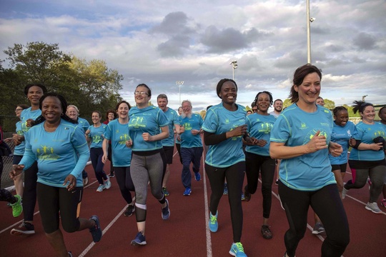Sanctuary Runners on the UCC track