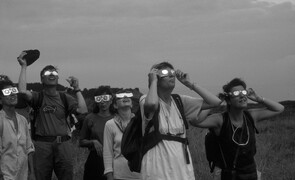 Isabelle Arthuis Leclipse 1 Randonneurs 1999 Photograph Frac Bretagne Collection Copyright Isabelle Arthuis Photo Courtesy Of Isabelle Arthuis