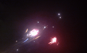 Adrian Duncan, Taken on a Nokia 302, 00.09.44, 01.01.2016, Börnholmer Brücke, Berlin, with Niamh (from the series Pyramids), 2016, C-print