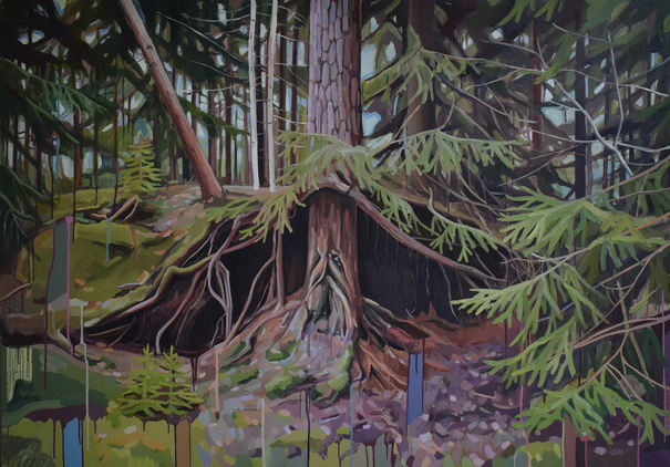 Cecilia Danell1 The Canopy Bearer2020 Oil And Acrylic On Linen 114X162Cm Courtesy The Artist And Kevin Kavanagh Gallery