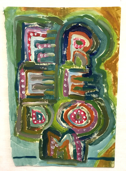 Richard Proffitt, Freedom, Oil on Paper, 2019