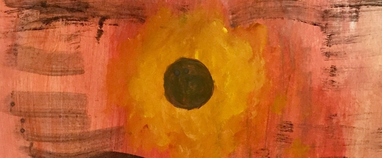 Richard Proffitt, Sun Setting, Oil On Paper, 2019, UCC Art Collection 