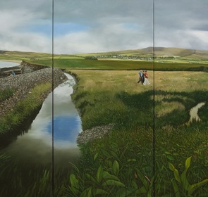 Martin Gale, Strangers, Oil on Canvas,  2009, UCC Art Collection