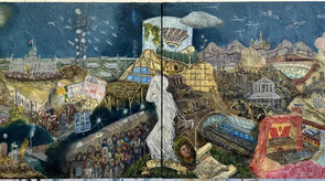 Panorama Europa Diptych Oil on Canvas 60cm X 160cm 2024 Claire Halpin47