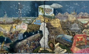Panorama Europa Diptych Oil on Canvas 60cm X 160cm 2024 Claire Halpin6