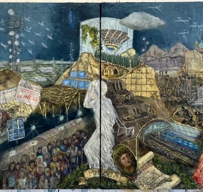 Panorama Europa Diptych Oil on Canvas 60cm X 160cm 2024 Claire Halpin47